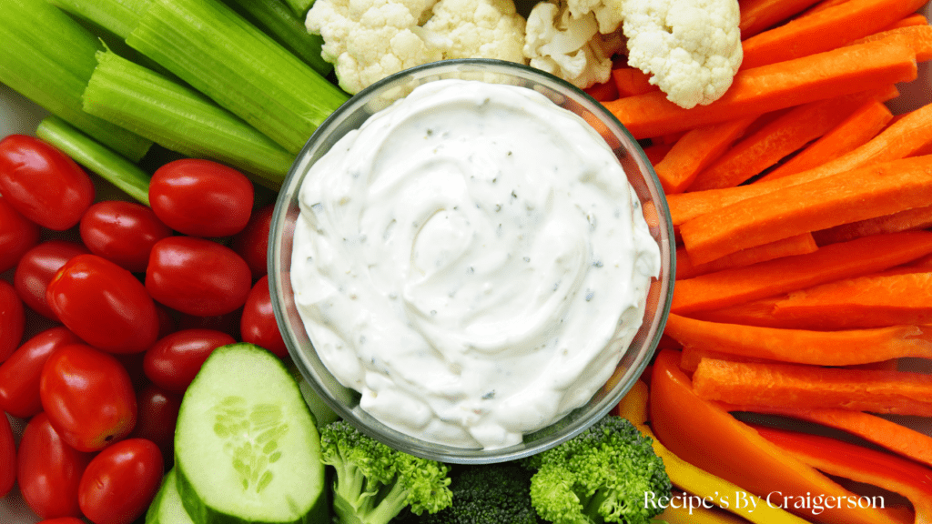 homemade vegetable dip